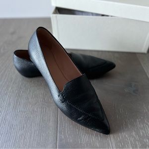 M.Gemi The Gia Flats Size 7.5 (37.5) in Black Calf Leather